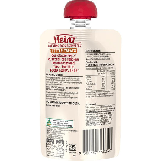Heinz Vanilla Custard Pouch 120g (6m+)-Auzzi Store