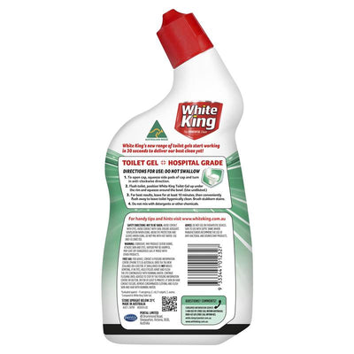 White King Toilet Gel With Stain Remover Eucalyptus 700ml - Powerful Cleaning