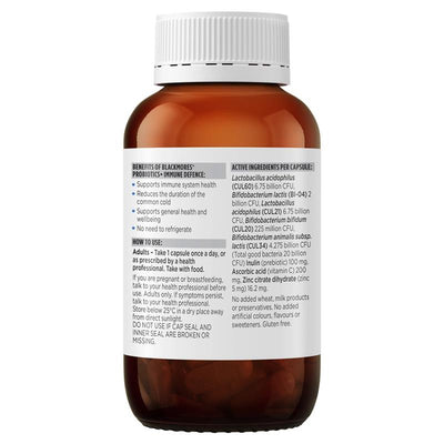 Blackmores Probiotics+ Immune Defence 90 Capsules, 20B CFU, Vitamin C, Zinc