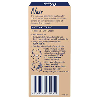 Nair Precision Facial Hair Removal Cream 20g - Effortless Hair Removal-Auzzi Store