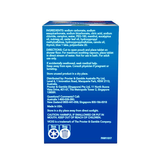 Vicks VapoShower Max - 4 Pack Shower Tablets for Soothing Vapours