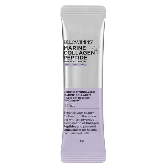 Dr LeWinn's Marine Collagen Peptide+ Inner Beauty Powder - Berry Flavour - 30 x 6g – view 2 - Auzzistore
