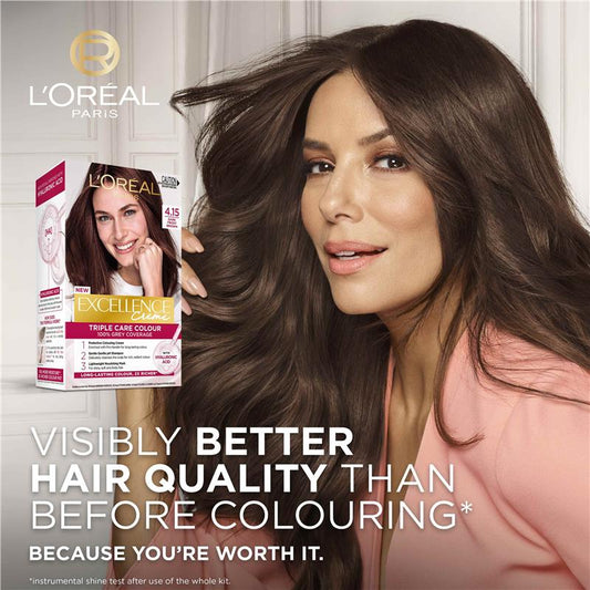 L'Oreal Excellence Creme 4.15 Dark Frosted Brown Hair Colour - 1 Unit - Auzzi Store