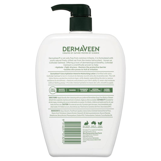 DermaVeen Extra Hydration Intensive Moisturising Lotion 1L - Soothing Relief for Sensitive Skin - Auzzi Store