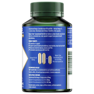 Nature’s Own 4-in-1 Concentrated Fish Oil Omega-3 90 Capsules