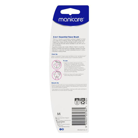 Manicare 2-In-1 Essential Face Brush - Your Makeup Must-Have