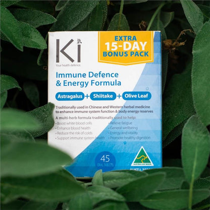 Ki Immune Defence & Energy Formula with Astragalus & Shiitake - 60 Tablets