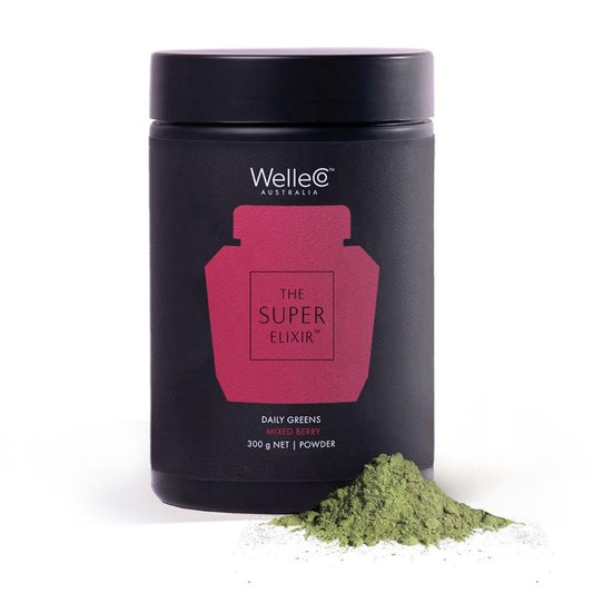 WelleCo The Super Elixir Mixed Berry 300g Jar - Daily Greens Powerhouse
