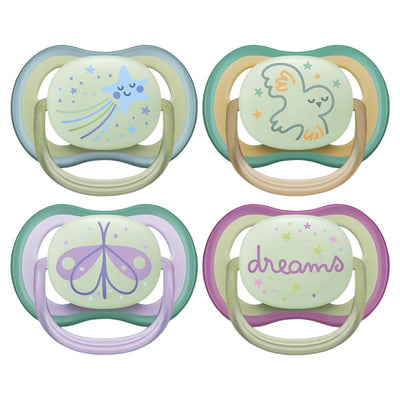Avent Ultra Air Night Soother - 0-6 Months, 2 Pack
