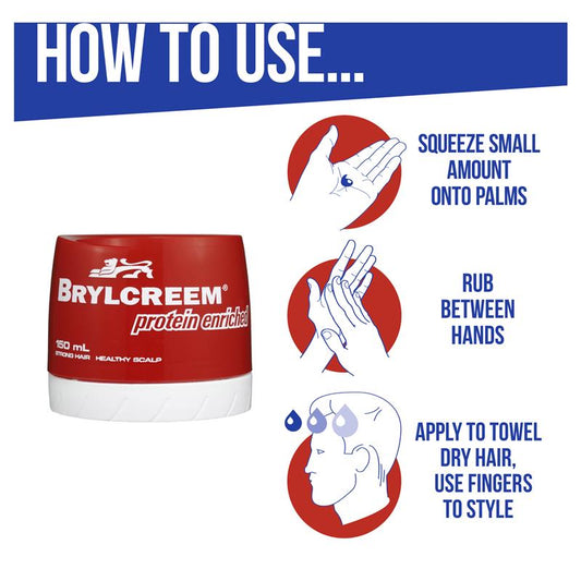 BRYLCREEM Protein Enriched Hair Cream 150ml - Style with Confidence-Auzzi Store