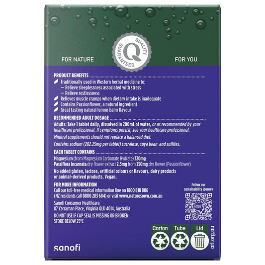 Nature's Own Magnesium + Sleep Effervescent - 60 Tablets – view 2