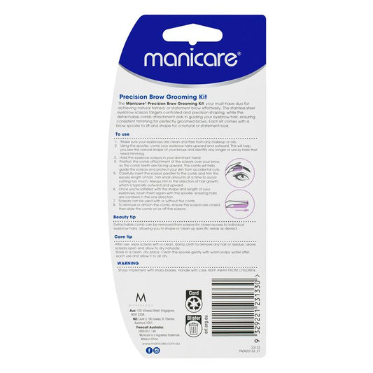 Manicare Precision Brow Grooming Kit - Perfectly Tamed Brows