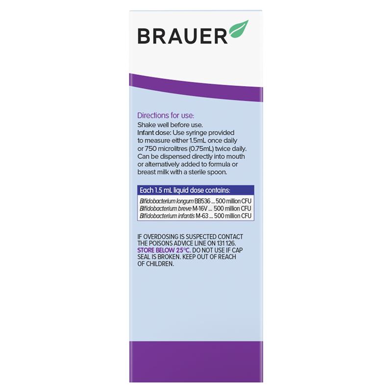 Brauer Immune Defence Probiotic Liquid For Infants 45ml - Supports Gut Health