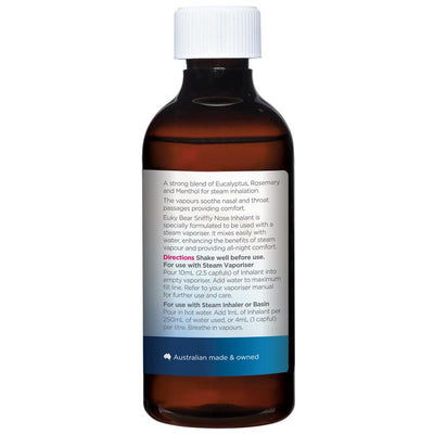 Euky Bear Sniffly Nose Inhalant 200ml - Eucalyptus Oil for Easier Breathing