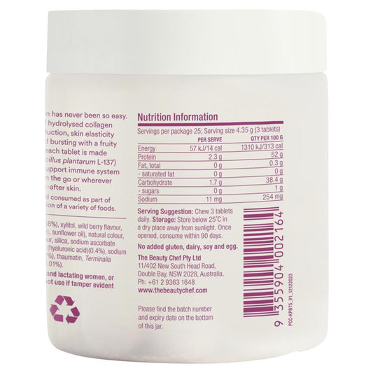 The Beauty Chef Plumpers Kakadu Plum Collagen Peptides 75 Chewable Tablets