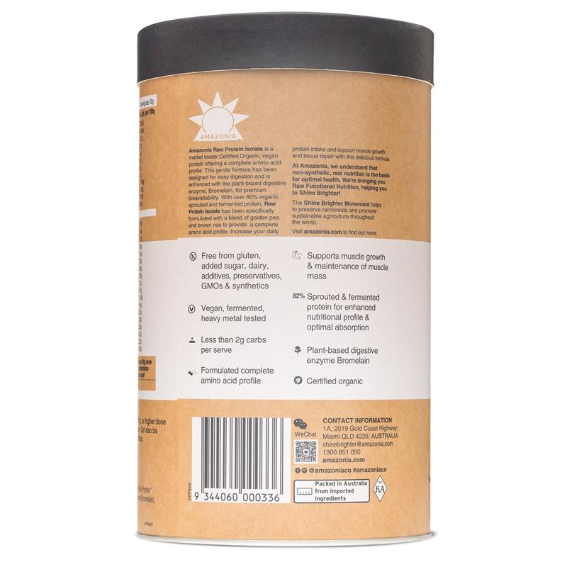 Amazonia RAW Protein Isolate Natural 1kg - Premium Plant-Based Protein-Auzzi Store