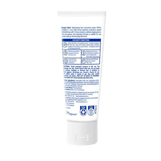Banana Boat Moisturising Face Sunscreen Lotion SPF 50+ - 75ml