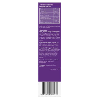 Hydralyte Electrolyte Effervescent Tablets - Apple Blackcurrant (20 Tablets)