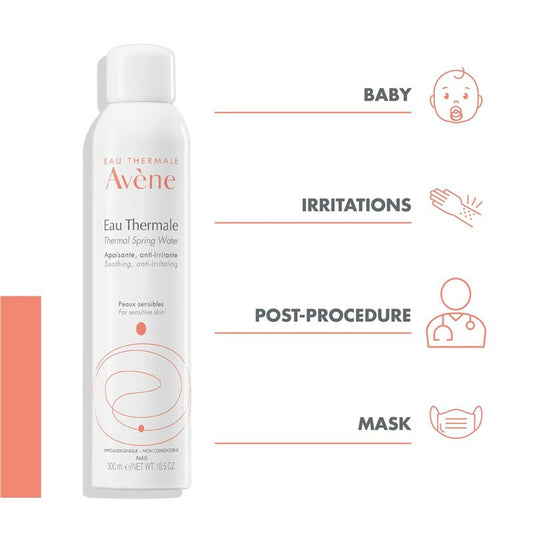 Avene Thermal Spring Water - 300ml Mist for Sensitive Skin-Auzzi Store
