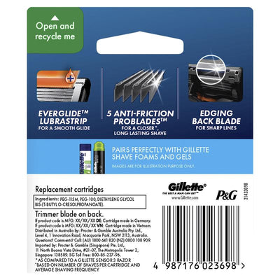 Fusion ProGlide Flexball Razor Blades - 4 Cartridges Refills