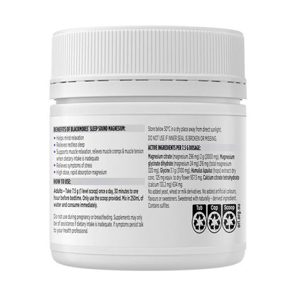 Blackmores Sleep Sound Magnesium Powder 187.5g - Restful Sleep Support