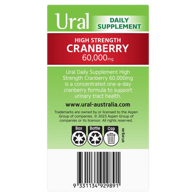 URAL High Strength Cranberry 60000mg 90 Capsules