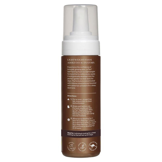 Le Tan Classic Tan Self Tanning Foam Ultra Dark 180ml - Achieve a Deep, Bronzed Glow – view 2