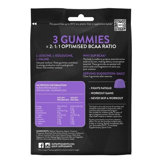 SUP BCAA Gummies Peach - 40 Count-Auzzi Store