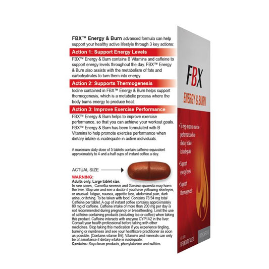 FBX Energy & Burn - 60 Tablets – view 2