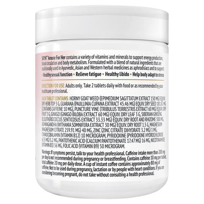 Skyn Arouse For Her Libido Supplements 60 Tablets - Enhance Female Sexual Health
