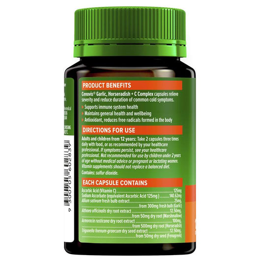 Cenovis Garlic, Horseradish & Vitamin C Immune Support - 120 Capsules – view 2