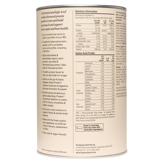 The Beauty Chef Body Protein+ Vanilla High-Level Protein Powder 300g
