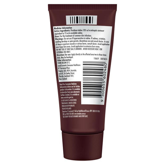 Betadine Antiseptic Ointment - 65g - Effective Antiseptic Cream for Mild Skin Infections-Auzzi Store