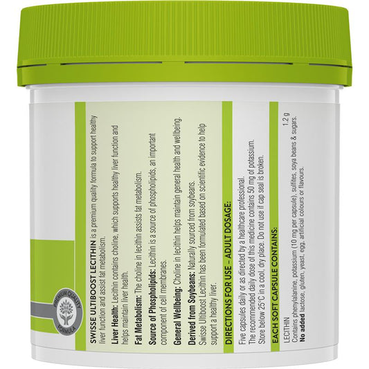 Swisse Ultiboost Lecithin 1200mg 150 Capsules - Support Liver Health-Auzzi Store