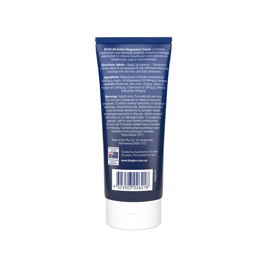Bioglan Active Magnesium Cream 100g - Natural Muscle Relief - Auzzi Store