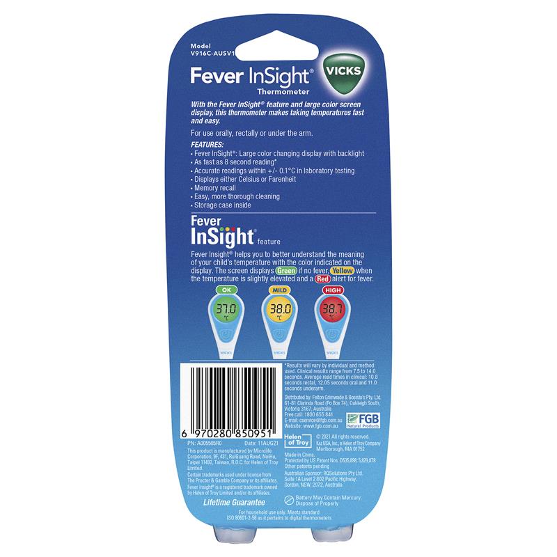 Vicks InSight Thermometer - Fast & Easy Temperature Reading-Auzzi Store
