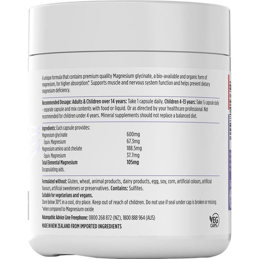 Nutra-Life Magnesium Glycinate 200 Capsules – High Absorption Supplement – view 2