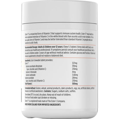 Nutra-Life Ester C Chewables 120 Tablets - Natural Immunity Support-Auzzi Store