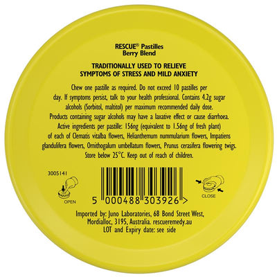 Bach Rescue Remedy Pastilles Berry Blend 50g Natural Stress Relief