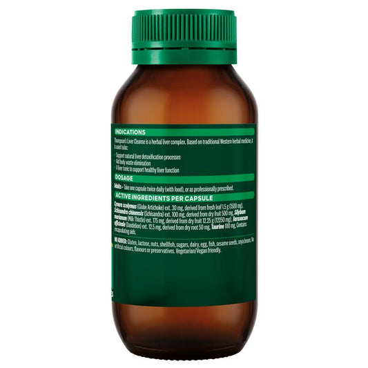 Thompson's Liver Cleanse - 120 Capsules for Natural Detoxification-Auzzi Store