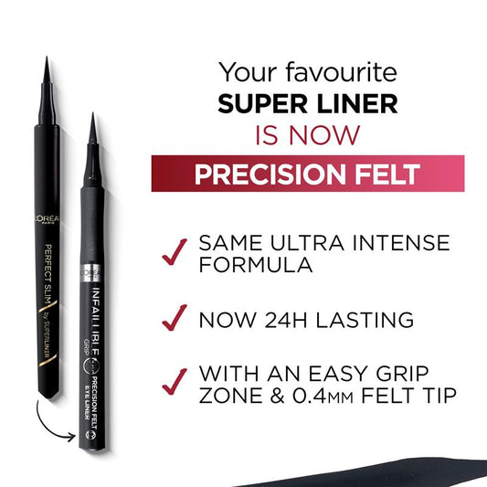 L'Oreal Paris Infallible Precision Felt Eyeliner 01 Black – view 2 - Auzzistore