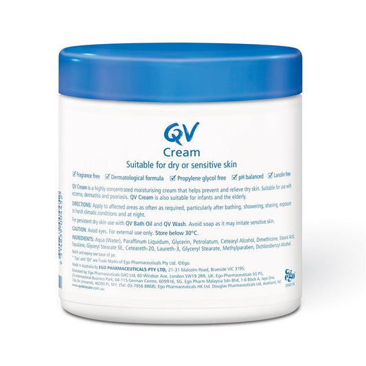Ego QV Cream 500g Tub - Intensive Moisturizing for Dry Skin-Auzzi Store