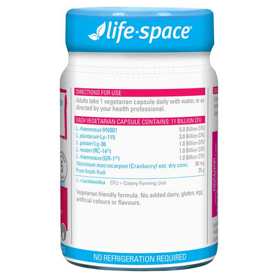 Life-Space Urogen Probiotic for Women, 60 Capsules, 5 Strains + Cranberry