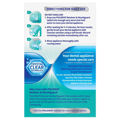 Polident Retainer and Mouthguard Cleanser 36 Tablets