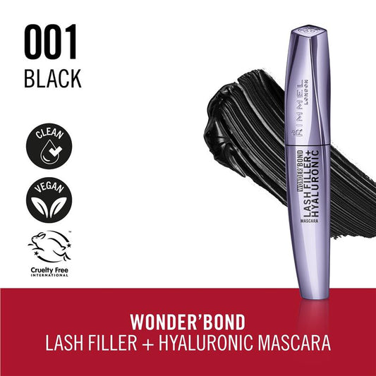 Rimmel London Wonder Bond Lash Filler + Hyaluronic Mascara Black – view 2