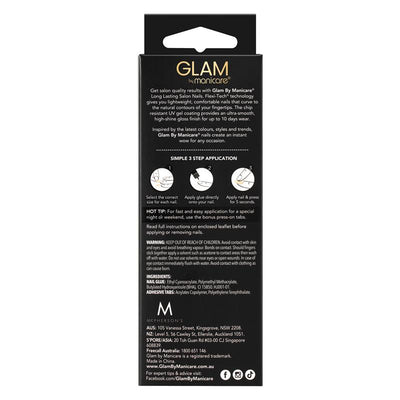 Glam By Manicare Ombre Medium Almond Press On Nails Fashion Kit - 24pc