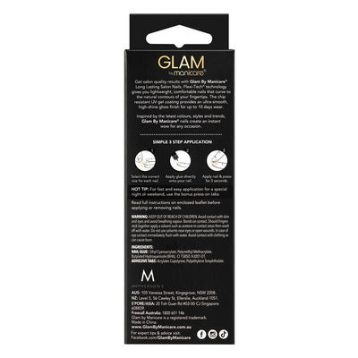 Glam By Manicare French Pink Medium Square Press On Nails Kit - 24pc