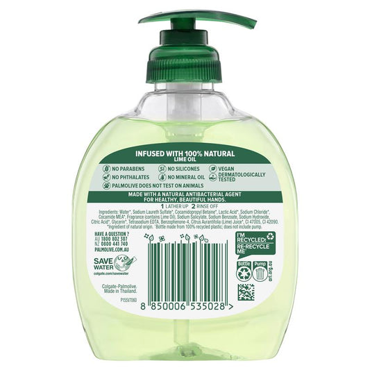 Palmolive Antibacterial Odour Neutralising Liquid Hand Wash Lime Pump 250mL - Gentle & Effective Clean-Auzzi Store