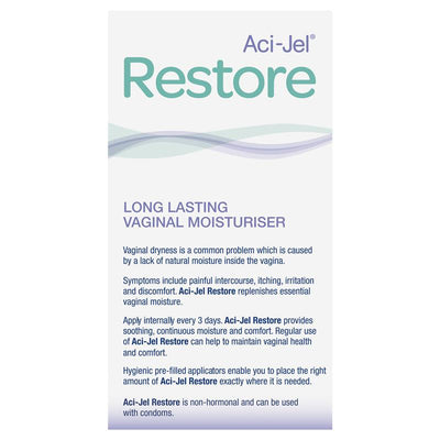 Aci-Jel Restore 6x6.5g Single-Use Vaginal Moisturizer, 18 Day Supply