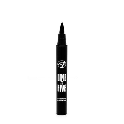 W7 Line To Five Water Resistant Black Eyeliner Pen